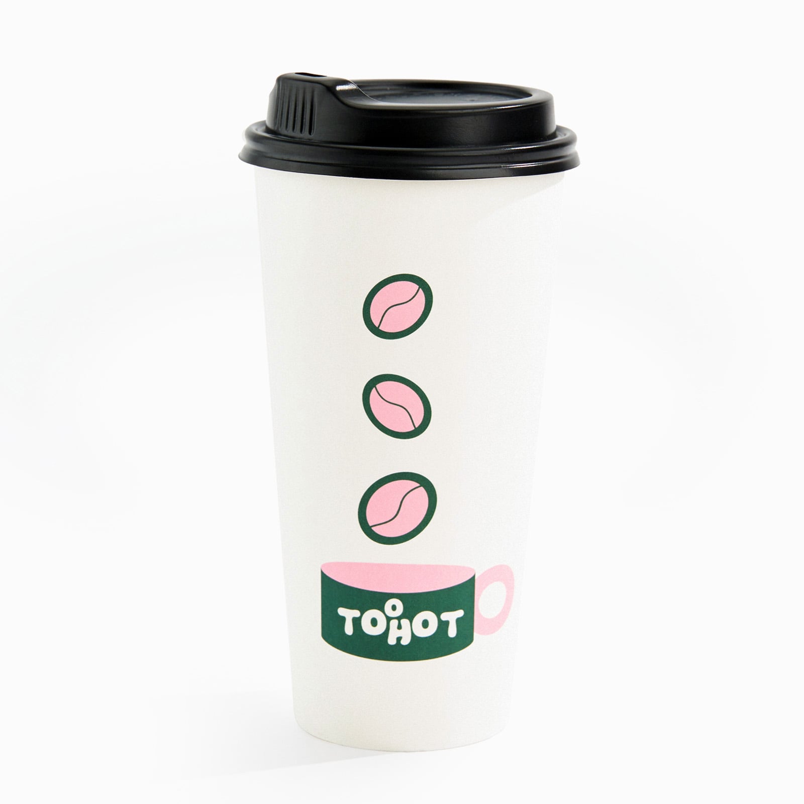 22 oz Custom Recyclable Paper Cups with Lids