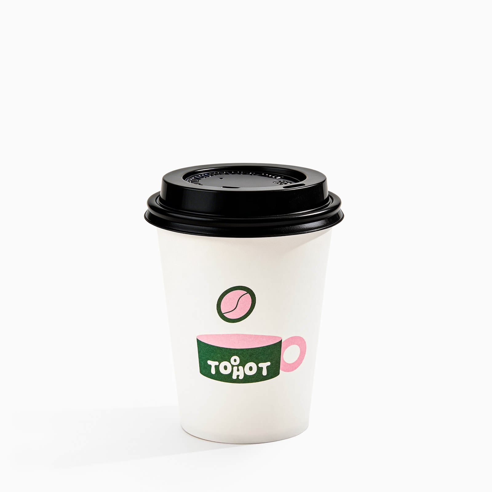 8 oz Custom Recyclable Paper Cups with Lids