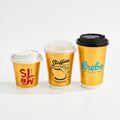 Custom Gold Paper Cups with Lids