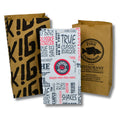 Image of custom printed paper SOS bags.